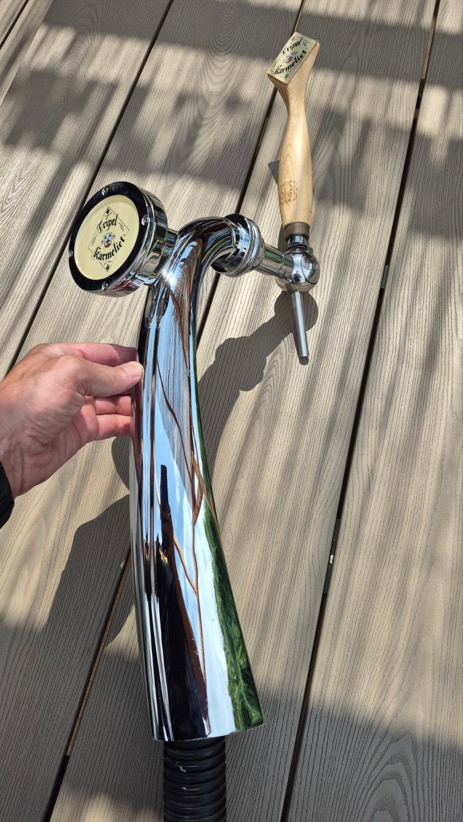 Bier Tapkraan trippel karmeliet met verlichting gebruikt, Ophalen of Verzenden, Gebruikt, Overige typen, Overige merken