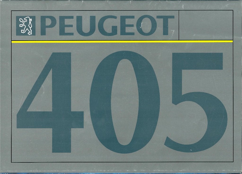 Brochure Peugeot 405 1992, Ophalen of Verzenden, Gelezen, Peugeot