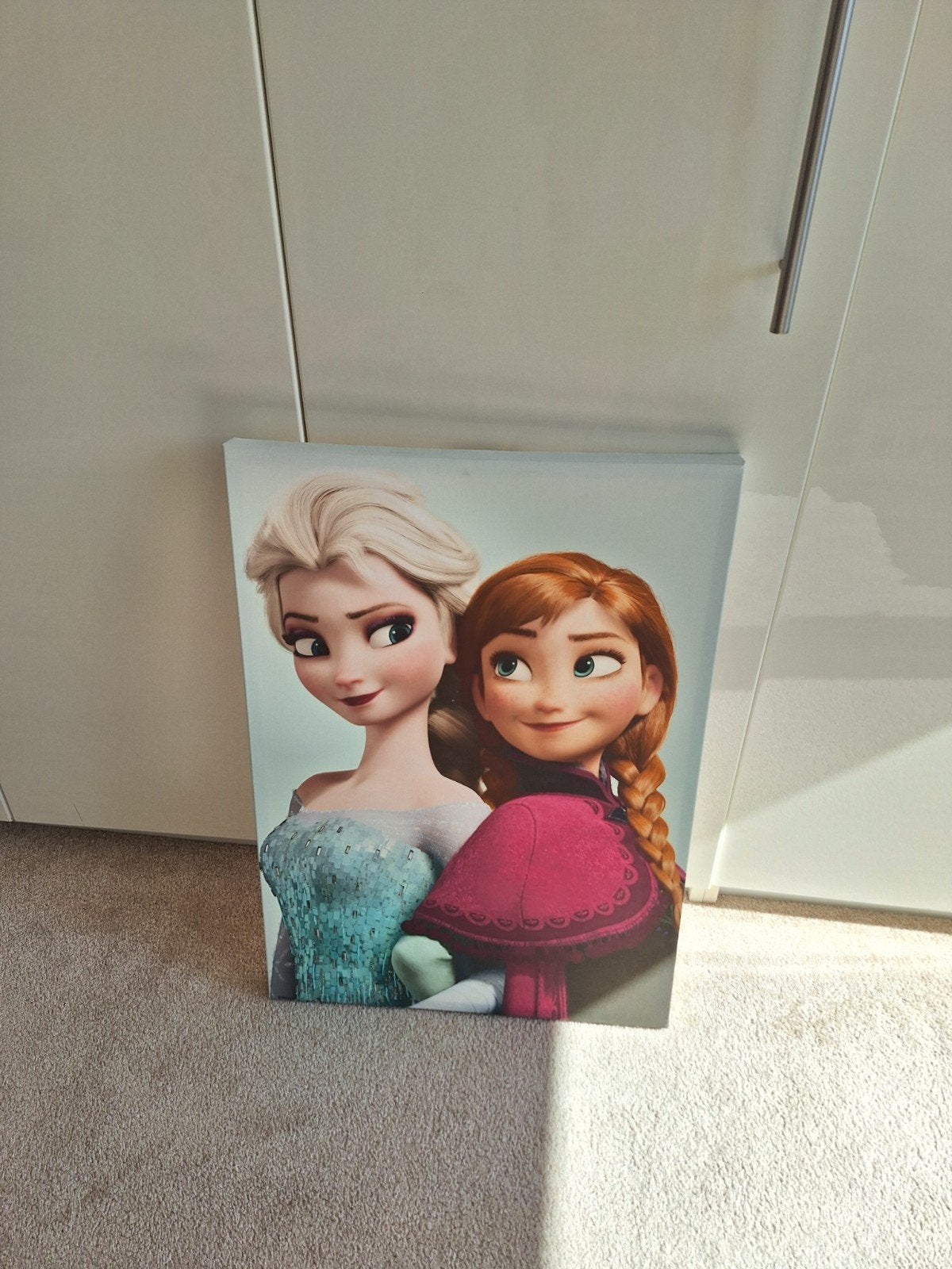 Frozen Anna en Elsa schilderij, Ophalen, Zo goed als nieuw, Schilderij