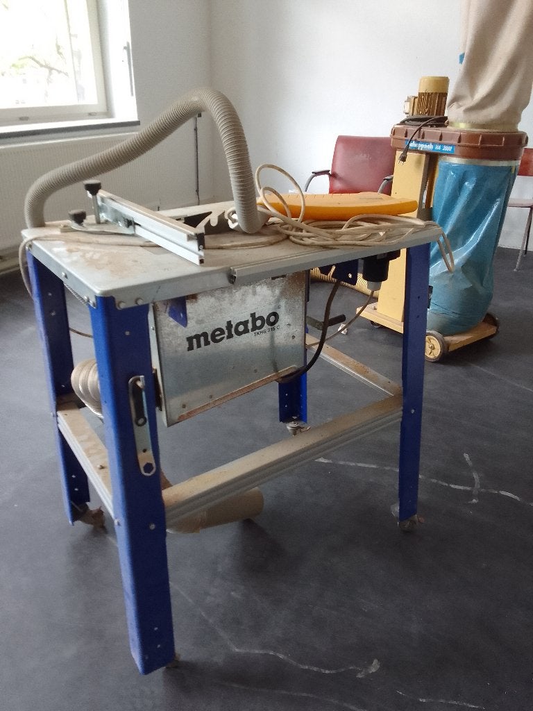 metabo cirkelzaagtafel + scheppach ha 2600 afzuiger, Gebruikt, Cirkelzaag, 70 mm of meer, Ophalen of Verzenden
