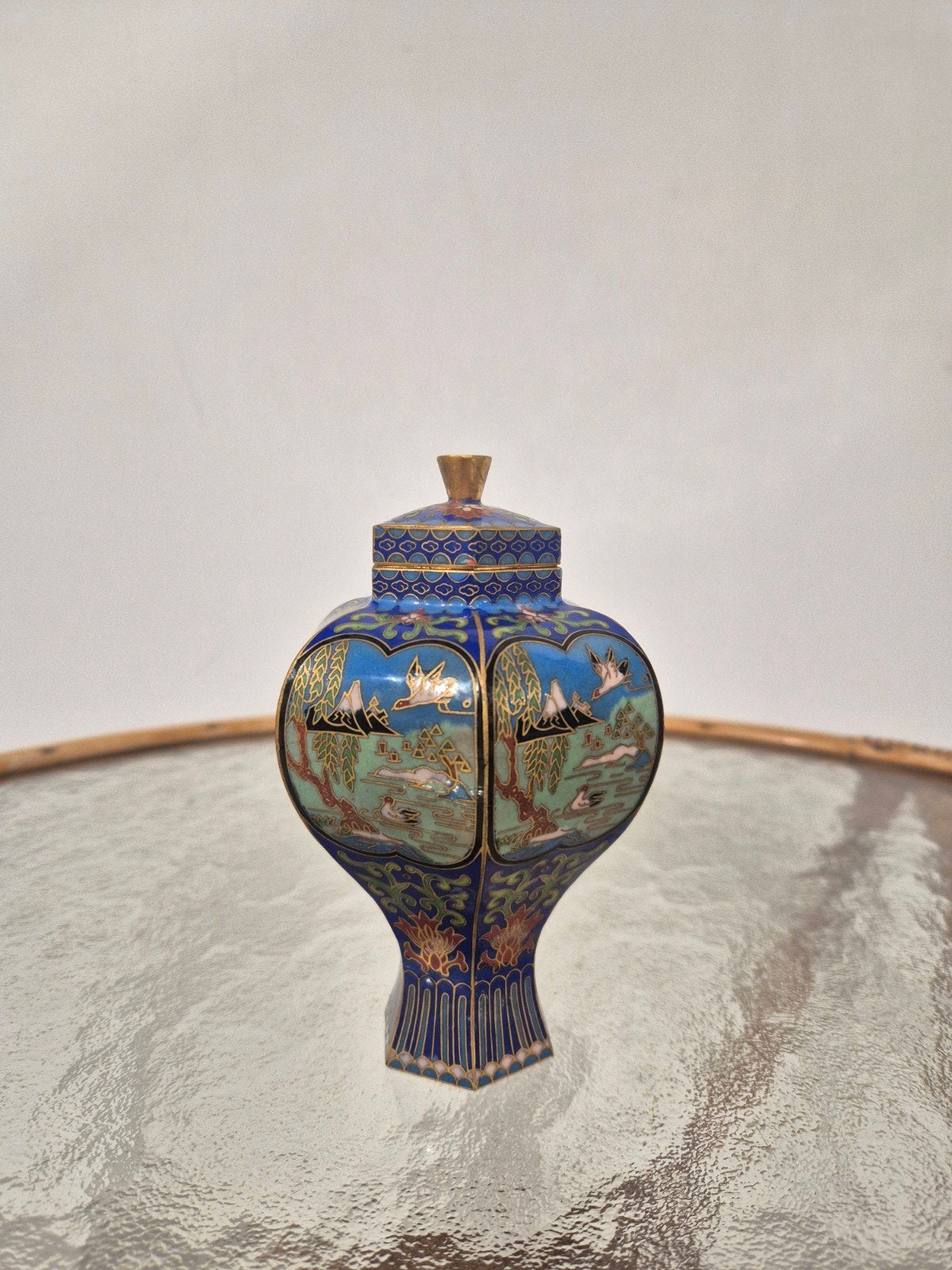 Chinees cloisonne geemailleerd vaasje, Ophalen of Verzenden