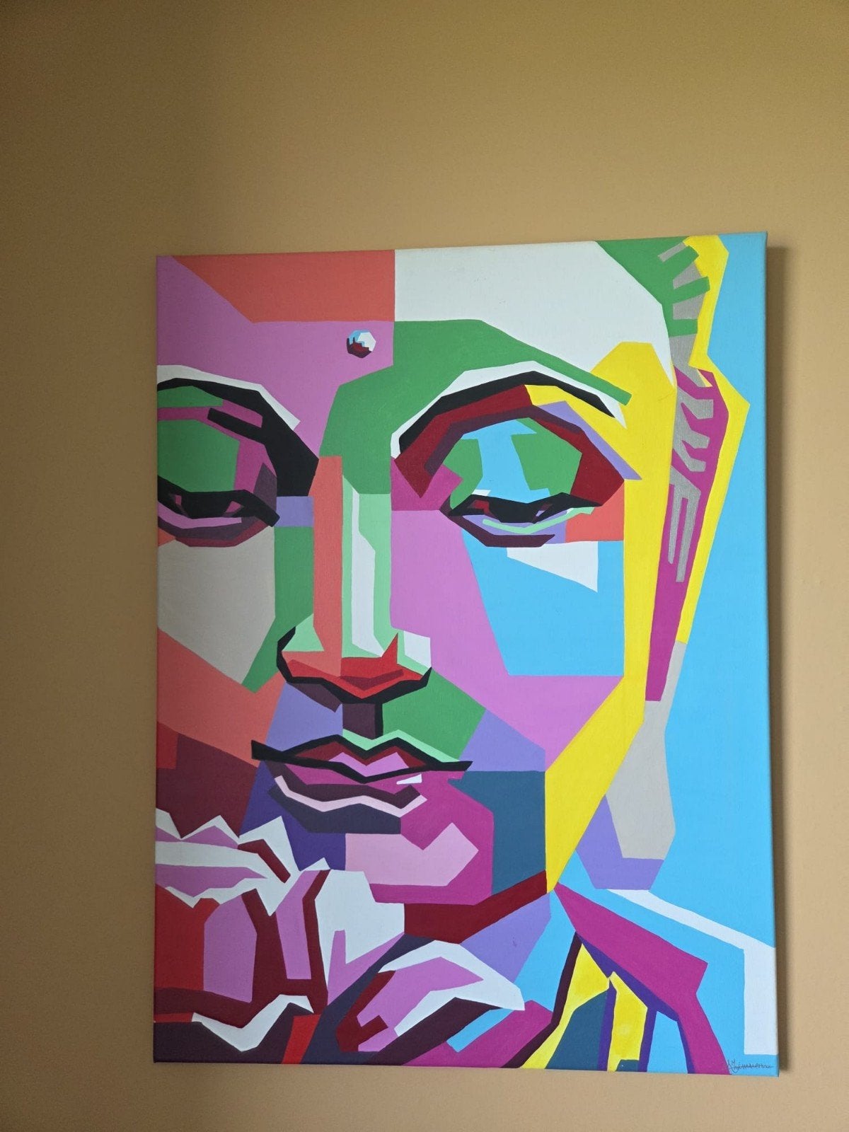 Prachtig Buddha schilderij, Ophalen