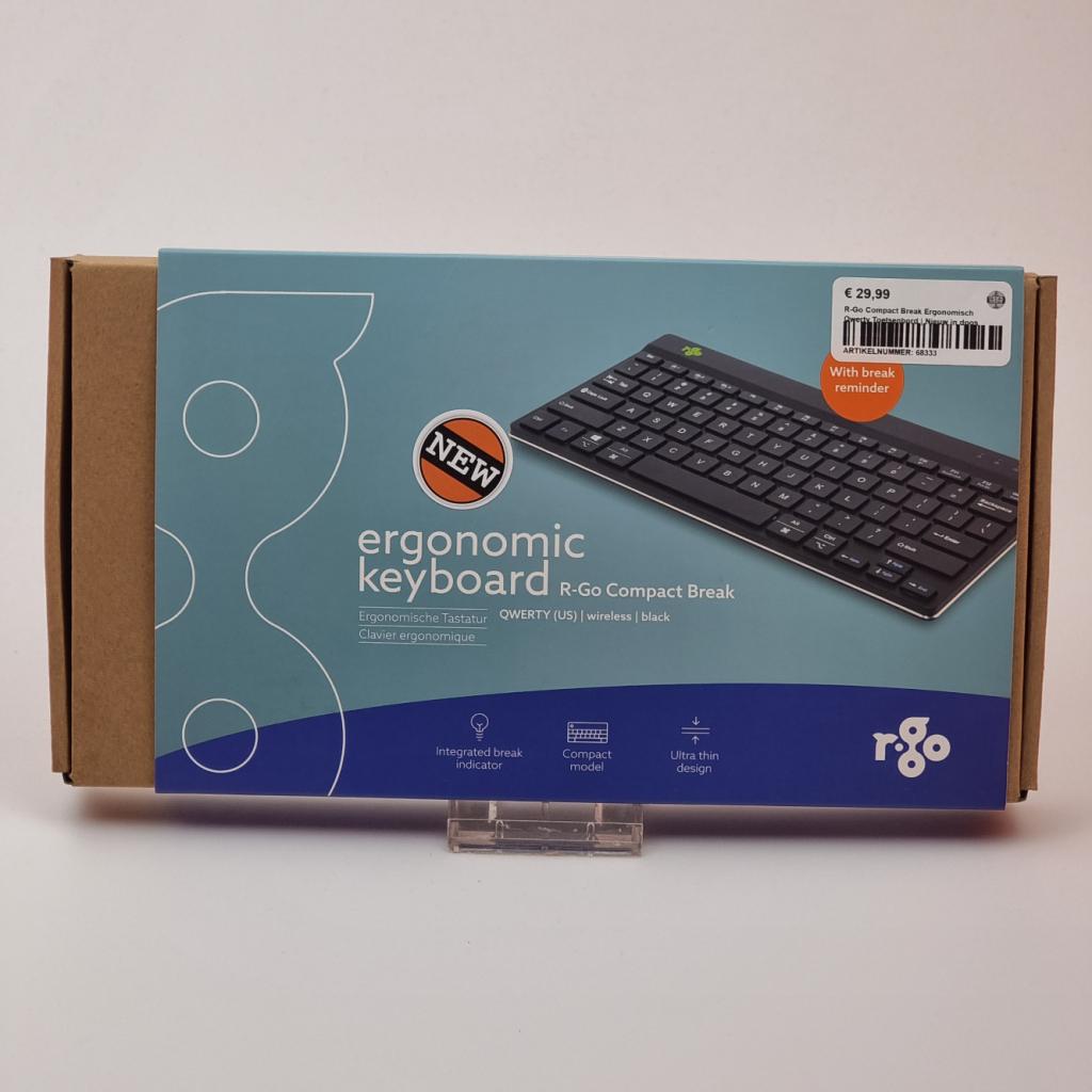 R-Go Compact Break Ergonomisch Qwerty Toetsenbord | Nieuw in