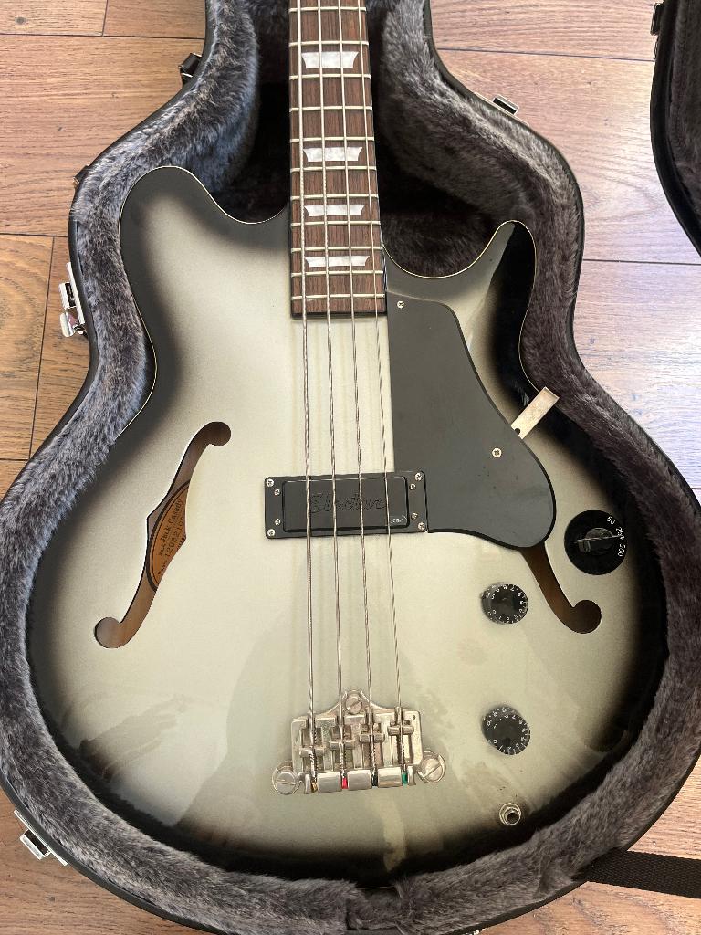Epiphone Jack Casady Bas basgitaar Silverburst, Muziek en Instrumenten, Ophalen of Verzenden, Zo goed als nieuw, Elektrisch