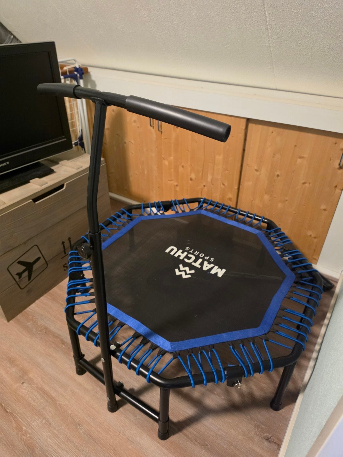 Matchu Sports Fitness Trampoline met handvat, Ophalen, Zo goed als nieuw