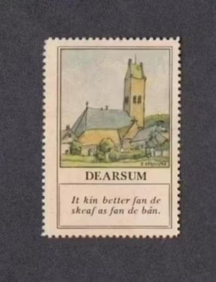 Verzamelplaatje Sluitzegel Deersum Dearsum Friesland., Ophalen of Verzenden, Zo goed als nieuw