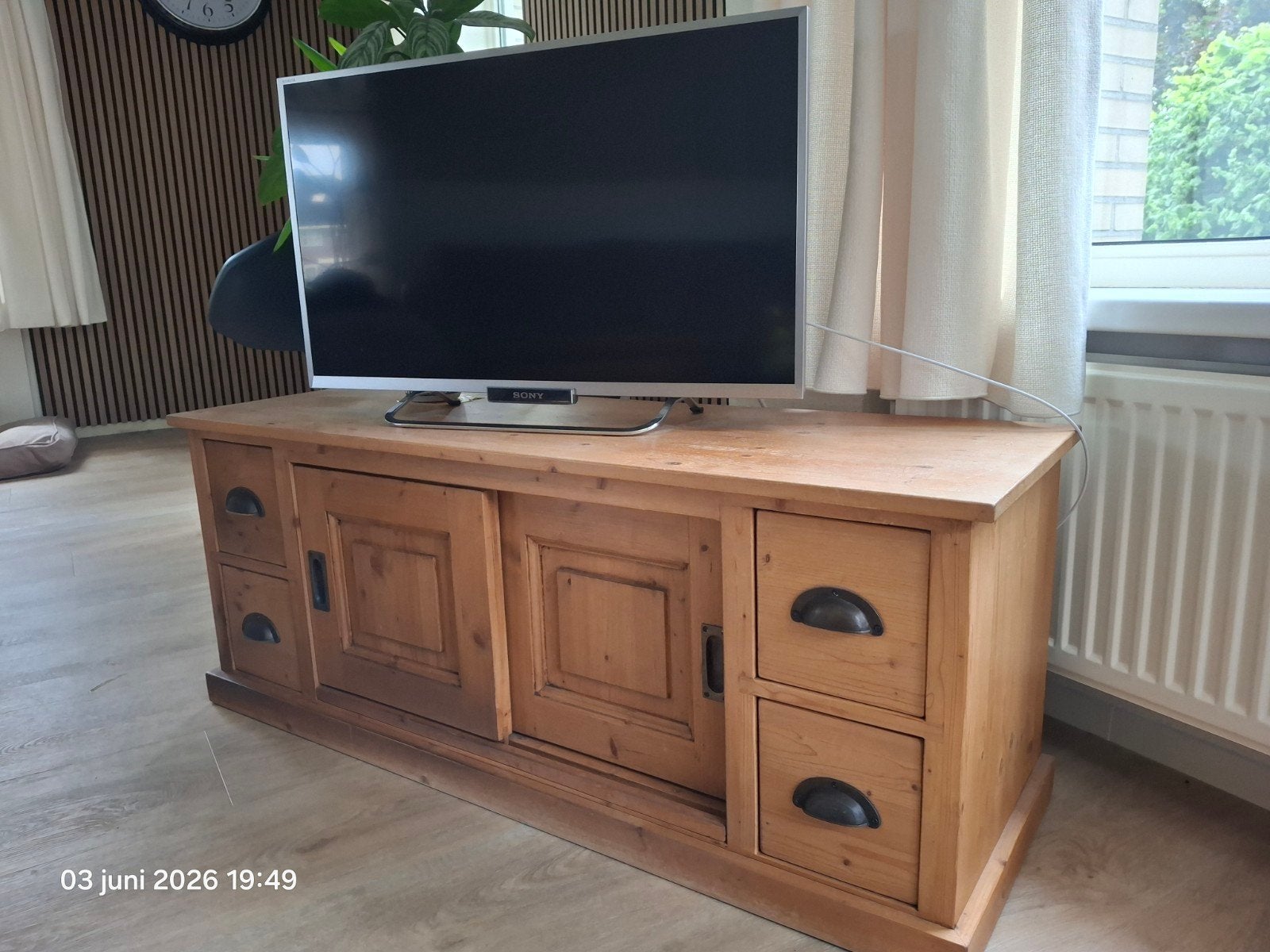 Grenen tv kast IN PRIJS VERLAAGD, Ophalen