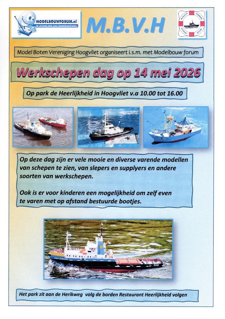 Werkschependag, Hobby en Vrije tijd, Modelbouw | Boten en Schepen, Ophalen