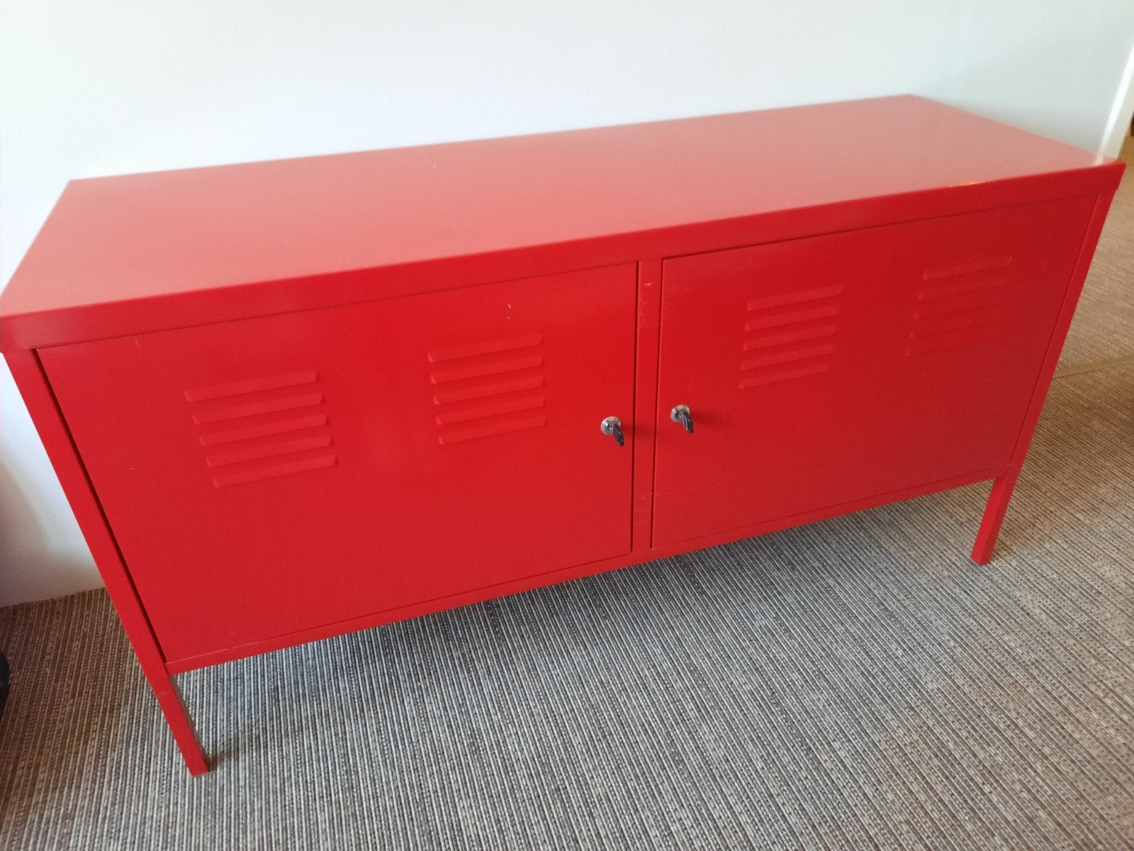 2 stuks IKEA PS Lockerkast Rood, Ophalen, Gebruikt, Industrieel, Modern, Speels