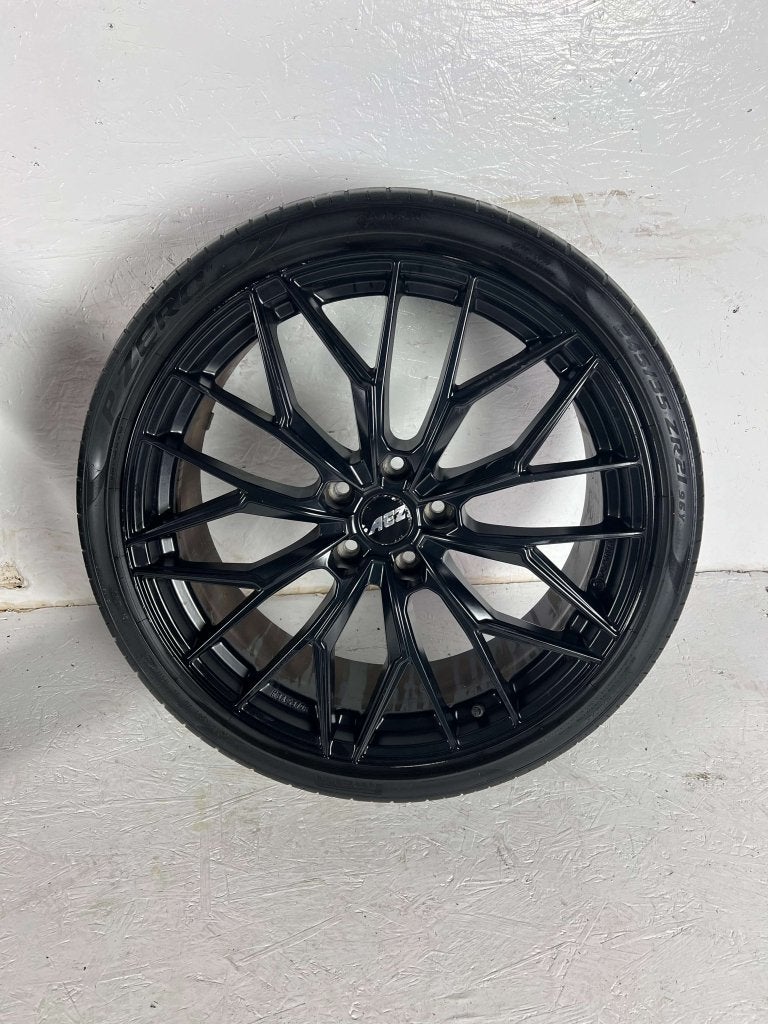 Tesla model S velgen 21" 5x120 zomerbanden Pirelli bmw set, Auto-onderdelen, Banden en Velgen, Niet ingevuld, Banden en Velgen
