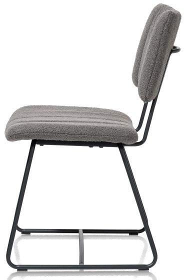 6 Nieuwe Stoelen, Nu SAMEN voor 390,=Antraciet, zwart frame, Huis en Inrichting, Ophalen, Nieuw, Stof, Grijs