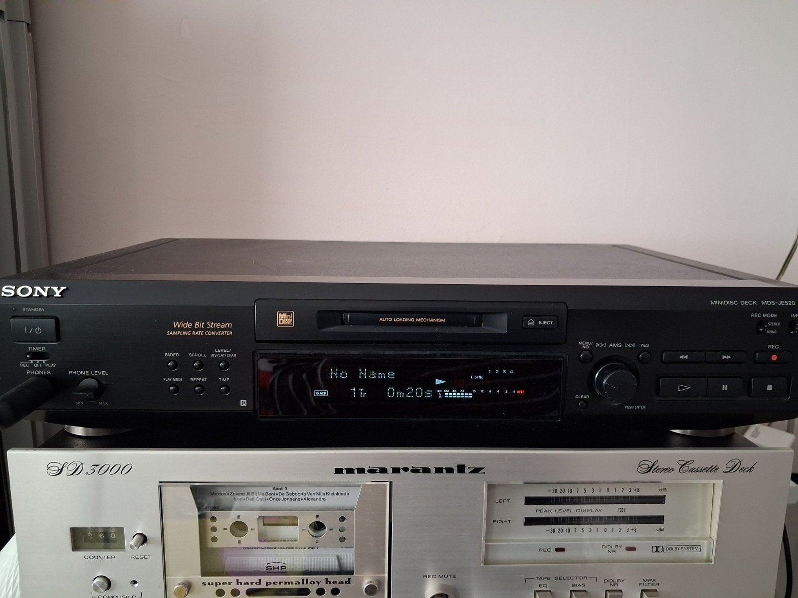 Sony MDS-JE520 Minidisc Recorder met afstandsbediening, Ophalen of Verzenden, Minidisc-recorder