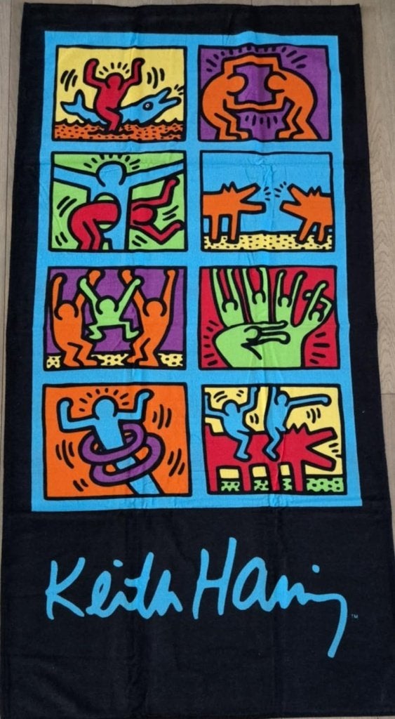 Keith Haring "Retrospect" strandlaken., Ophalen of Verzenden