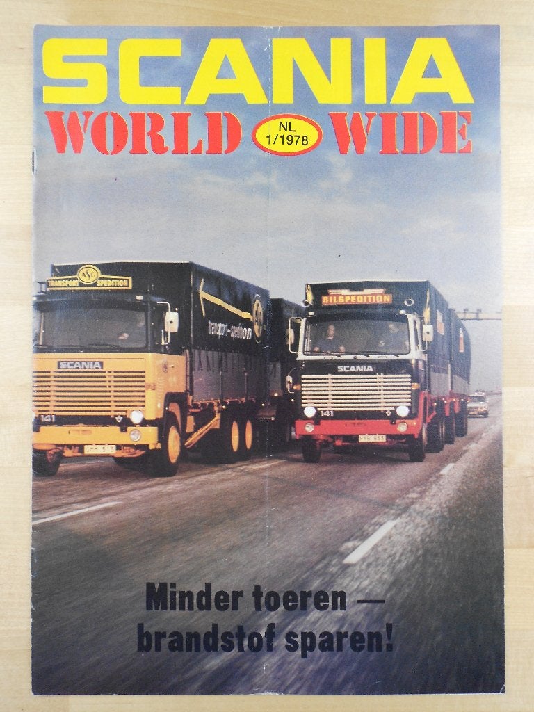 Scania Worldwide tijdschrift nummer 1 1978 - NL, Ophalen of Verzenden, Zo goed als nieuw, Overige merken, Scania