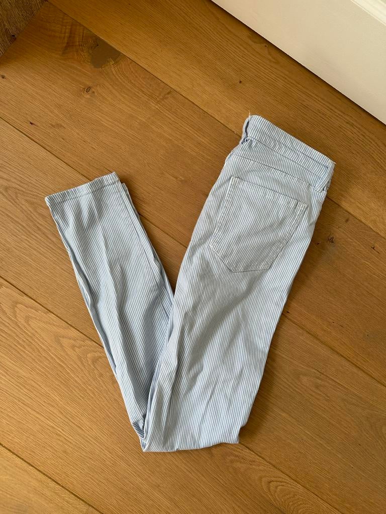 H&M gestreepte jeans, maat 38, Kleding | Dames, Spijkerbroeken en Jeans, Ophalen of Verzenden, Zo goed als nieuw, Blauw, W30 - W32 (confectie 38/40)