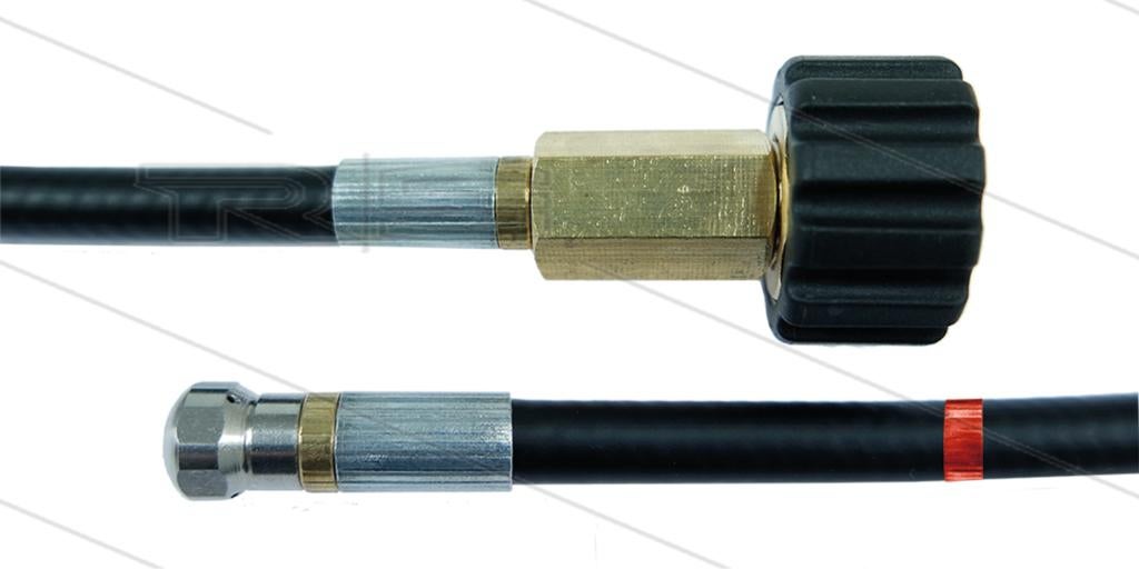 NW5 Rioolslang 25m met M22 Wartel en Nozzle, Verzenden
