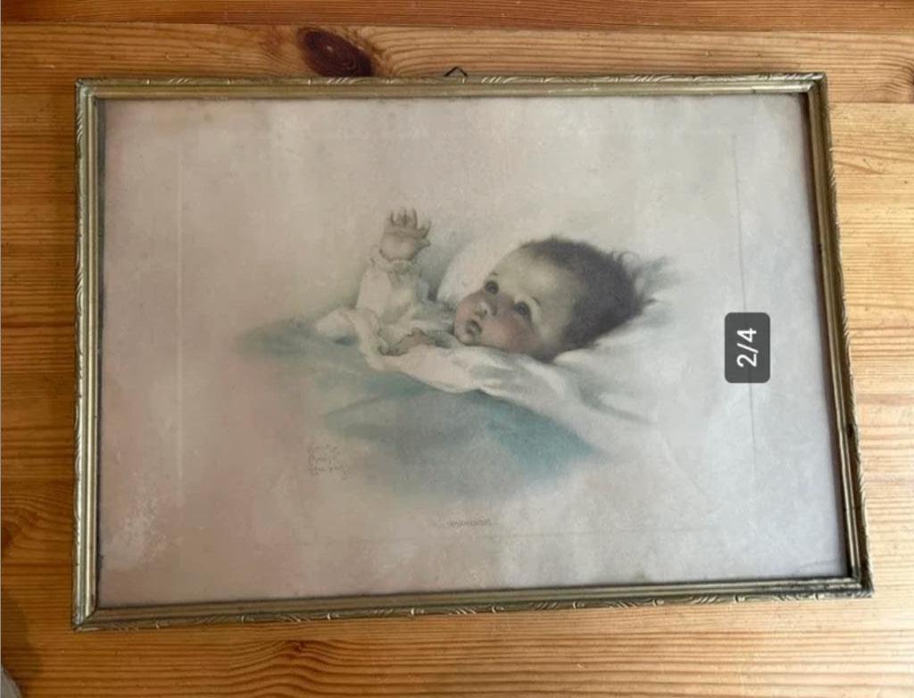 Ingelijste Tekening 'Awakening' - Bessie Pease Gutmann, Antiek en Kunst, Ophalen of Verzenden