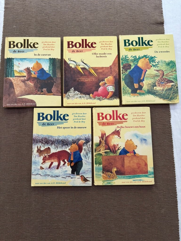 Bolke de beer boekjes set van 5 kinderboeken ad hildebrand!, Boeken, Fictie algemeen, Jongen of Meisje, Ophalen of Verzenden, Voorleesboek