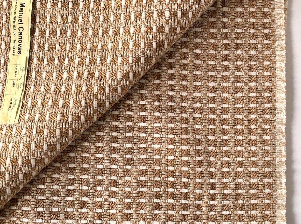 Manuel Canovas Ugi Honey; bruin/beige/creme meubelstoffen, Hobby en Vrije tijd, Stoffen en Lappen, Overige materialen, 120 cm of meer