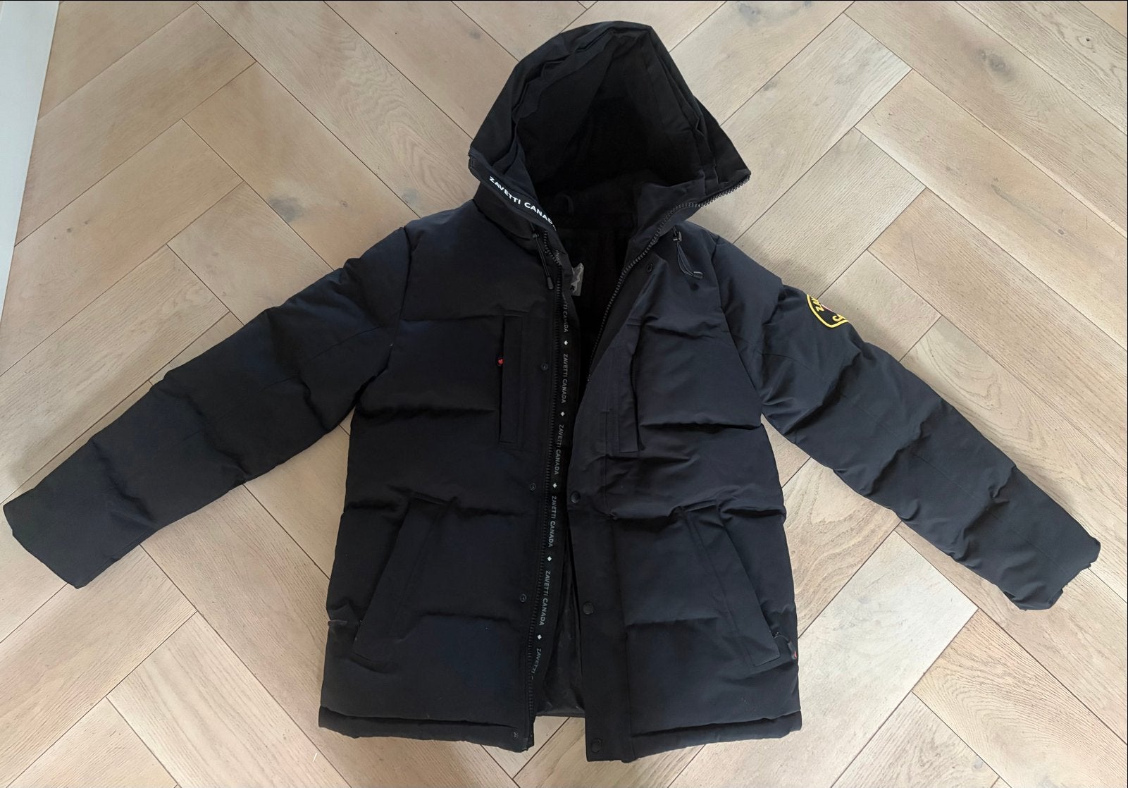 Zavetti Canada Puffer unisex Jas Zwart - ZGAN maat M, Ophalen of Verzenden, Zo goed als nieuw, Maat 48/50 (M), Zwart