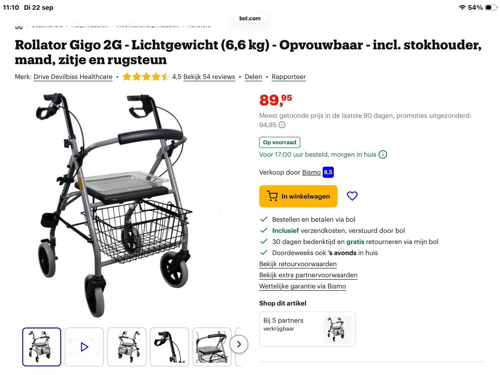 2 x een zgan rollator, Ophalen, Lichtgewicht, Zo goed als nieuw
