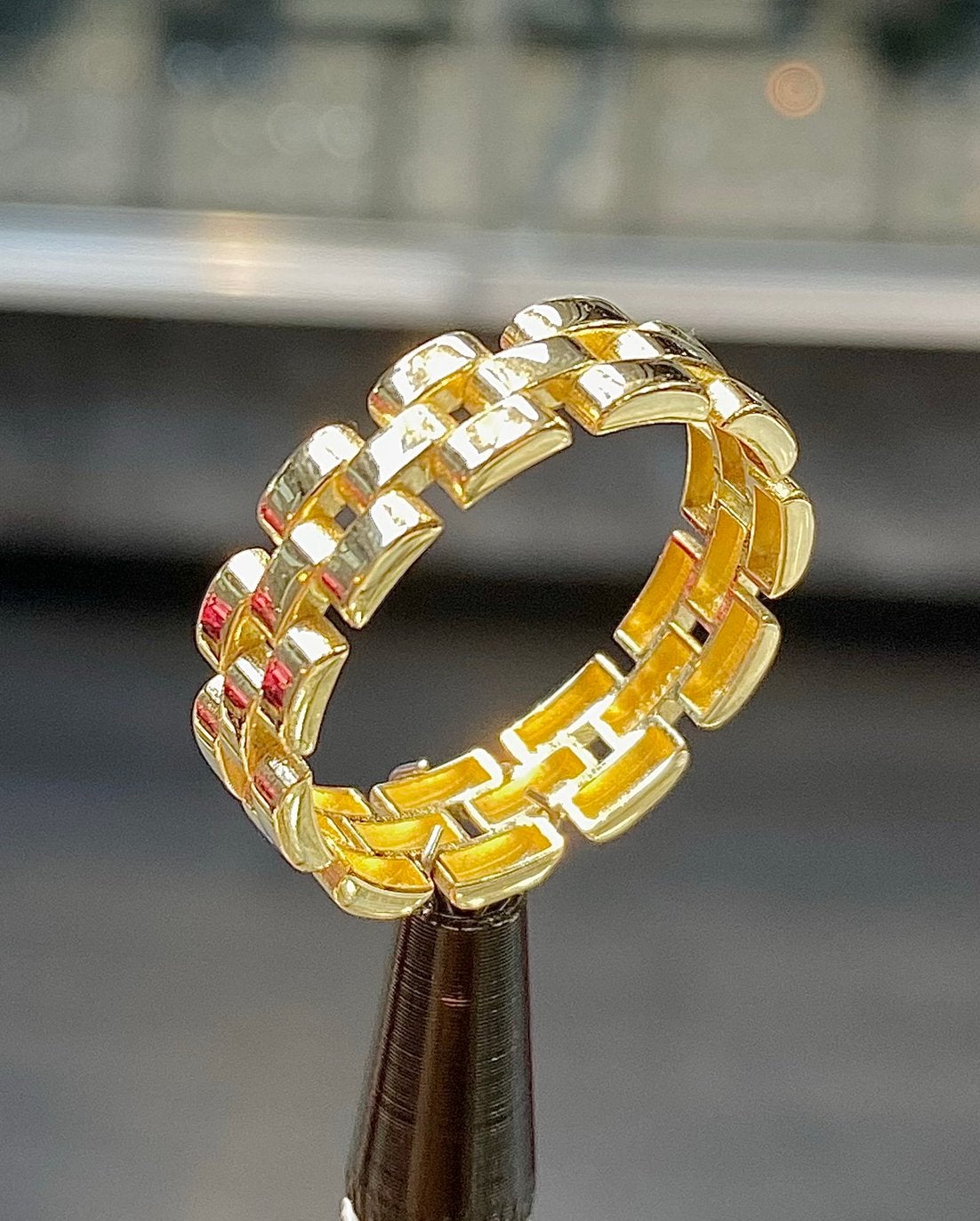 14k Gouden Rolex Ring, Nieuw, Ophalen of Verzenden, 17 tot 18, Dame