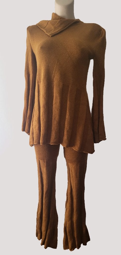 Vintage Handmade Knit Co-ord, Kleding | Dames, Ophalen of Verzenden, Gedragen, Maat 36 (S), Oranje