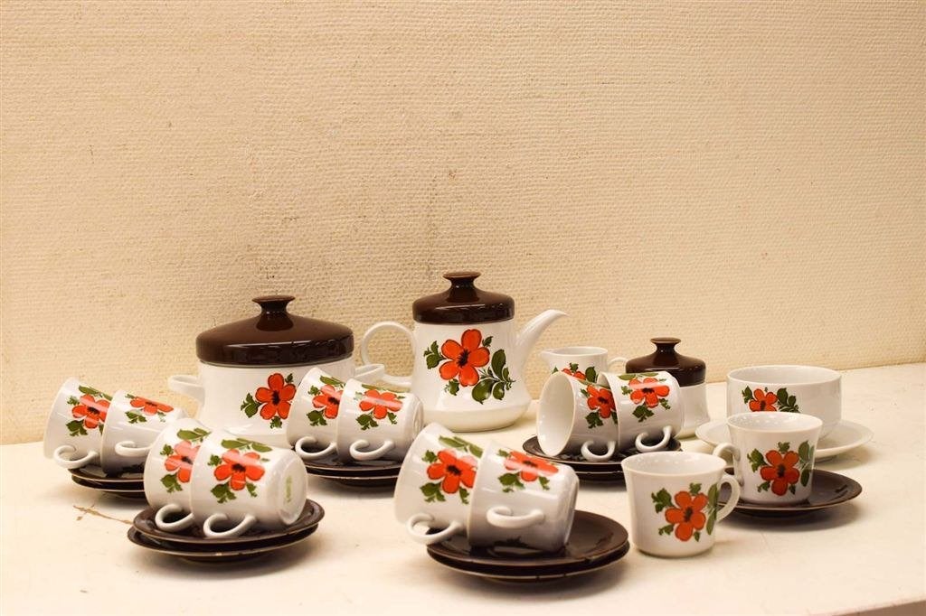 31 delige Bavaria Schuman porseleinen koffie servies 44637, Gebruikt, Ophalen of Verzenden, Bord(en), Overige stijlen