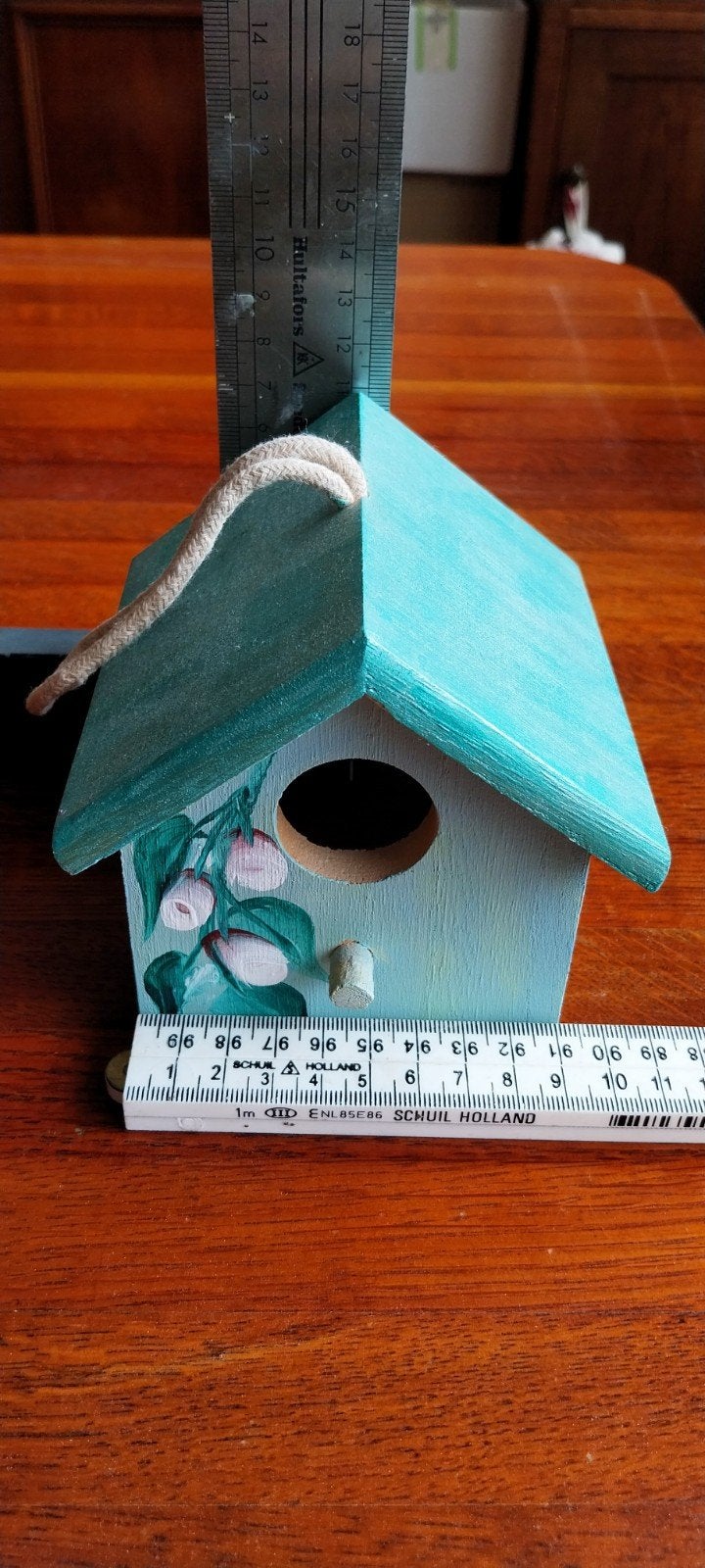 Decoratief vogelhuisje - Handgemaakt souvenir, Tuin en Terras, Ophalen of Verzenden, Zo goed als nieuw