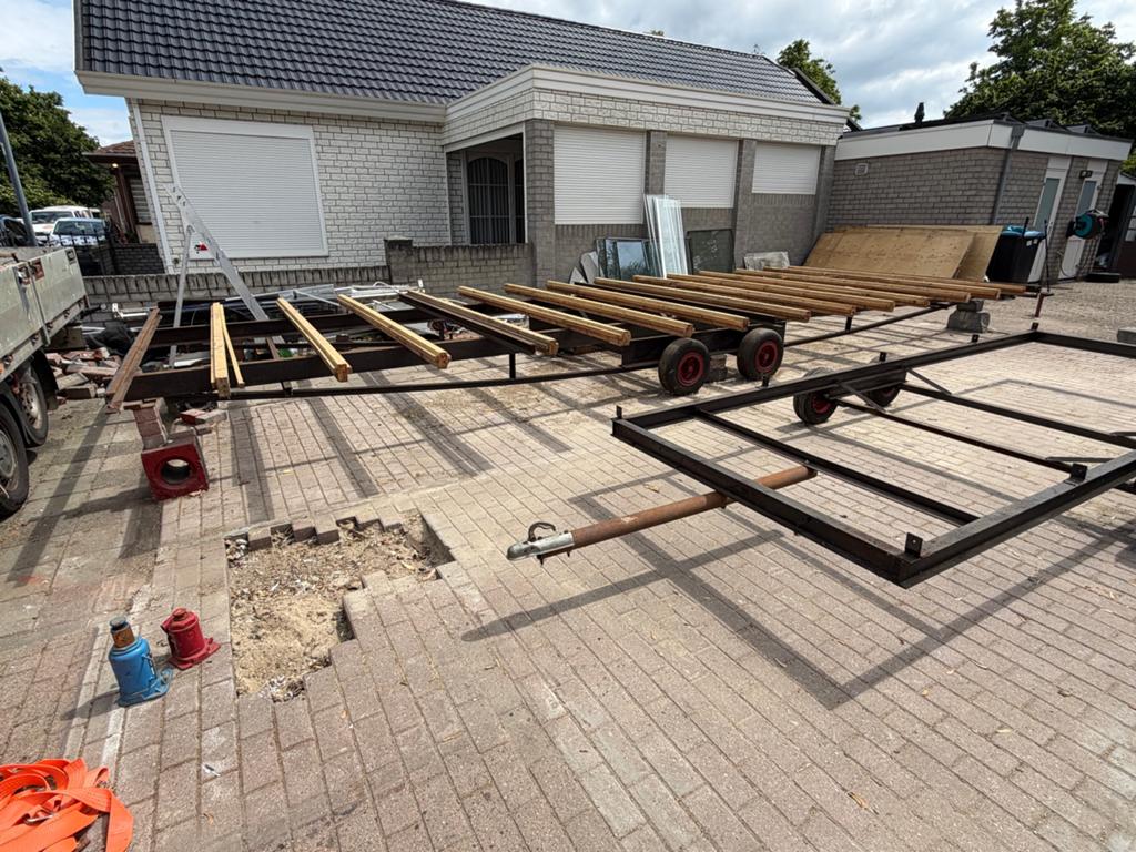 Stevige onderstel met houten balken, Doe-het-zelf en Verbouw, Hout en Planken, Ophalen, Gebruikt, Overige typen, Overige houtsoorten
