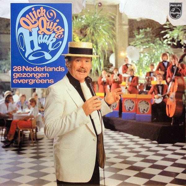LP Quick Quick Haak - 28 Nederlands gezongen evergreens, Gebruikt, 1980 - 1989, Ophalen of Verzenden, Levenslied of Smartlap