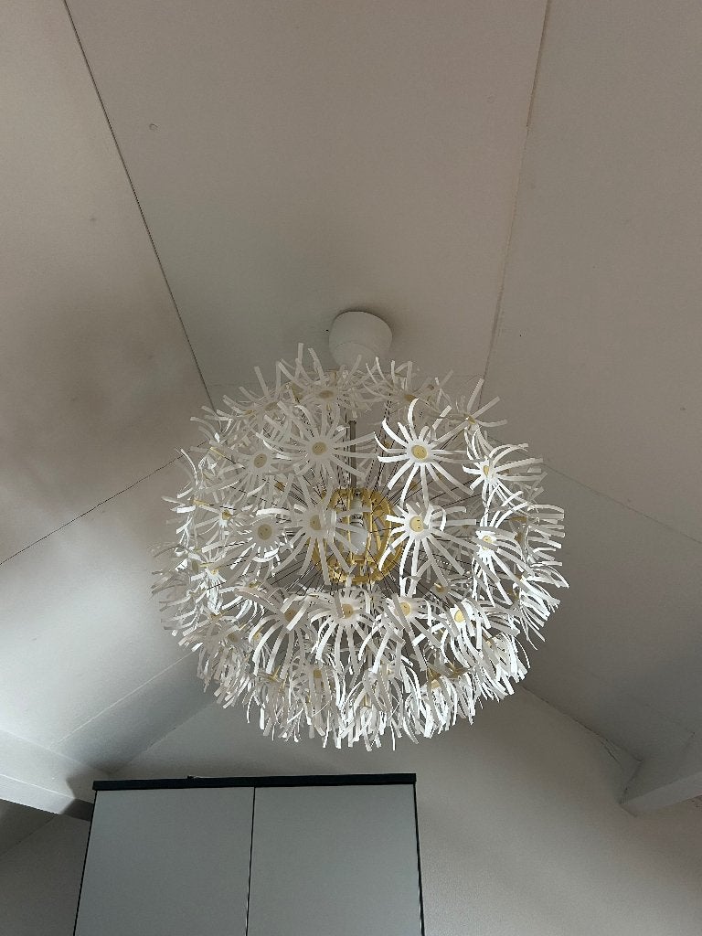 Plafondlamp paardenbloem, Ophalen