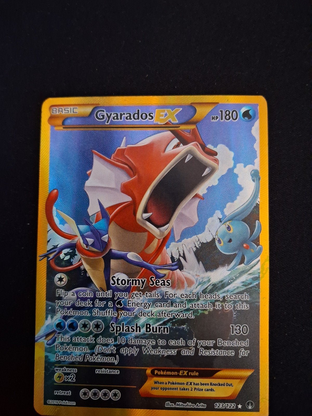 Gyarados EX Pokémon Kaart 123/122 Full Art, Ophalen of Verzenden, Zo goed als nieuw, Losse kaart