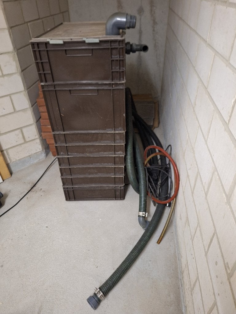 Vijverfilter, UV-filter, pomp en onderwaterschijnwerper, Ophalen, Gebruikt, Vijverfilter