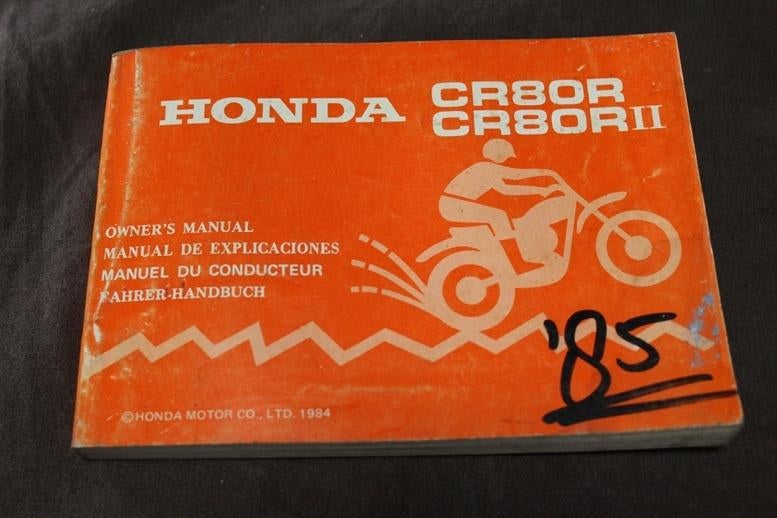 Honda CR80R II 1984/85 motorcycle owner's manual CR 80 R, Ophalen of Verzenden, Honda