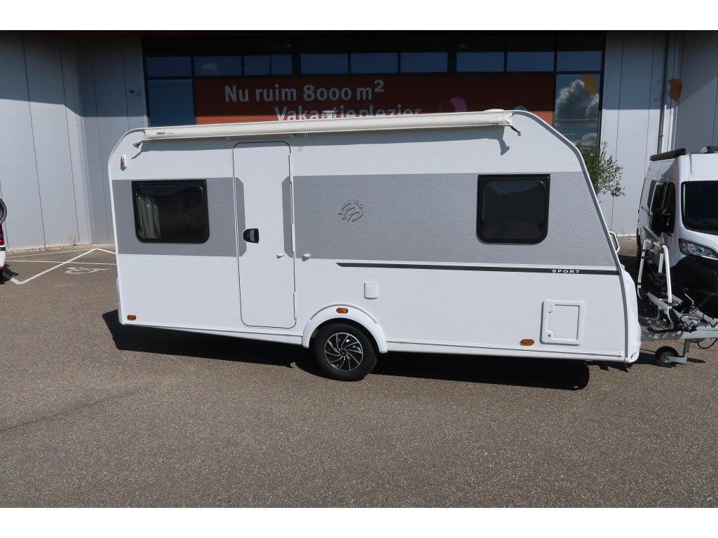 Knaus Sport 450 FU ZGAN !! MET VOORTENT, Rondzit, Schokbreker, Overige typen, 4 tot 5 meter