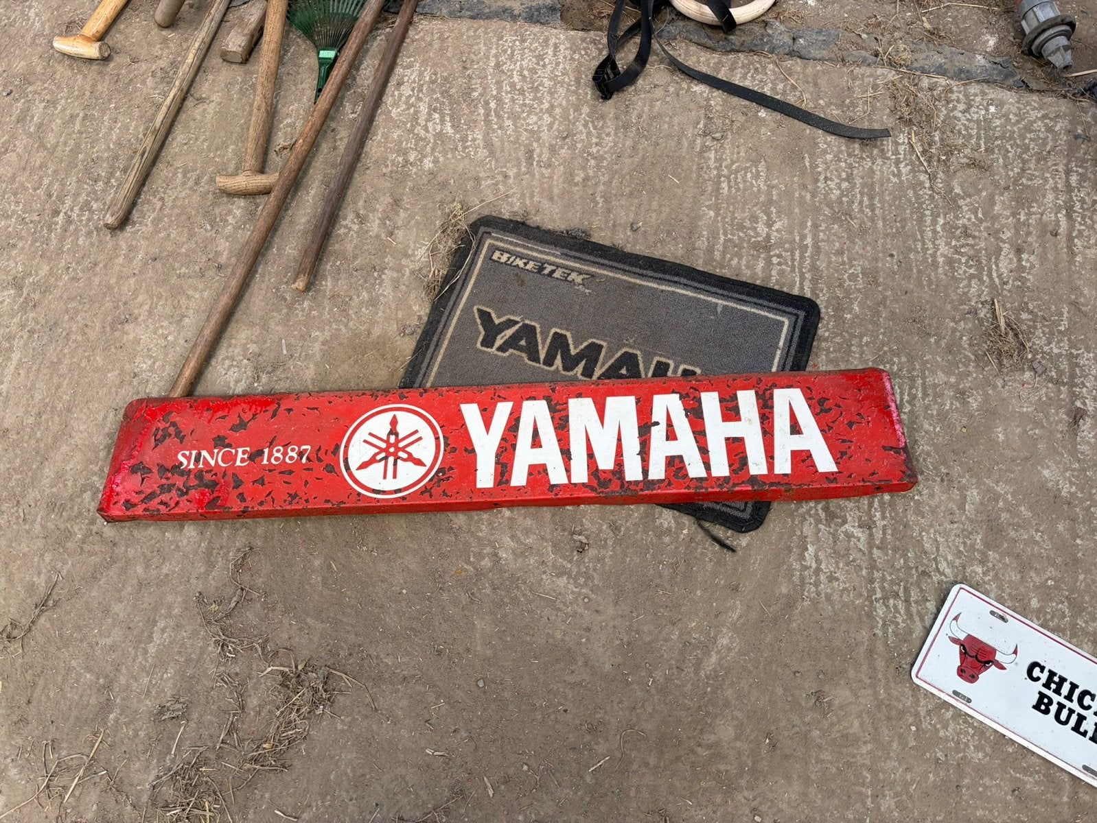 Yamaha decoratiebord - Vintage look, Ophalen