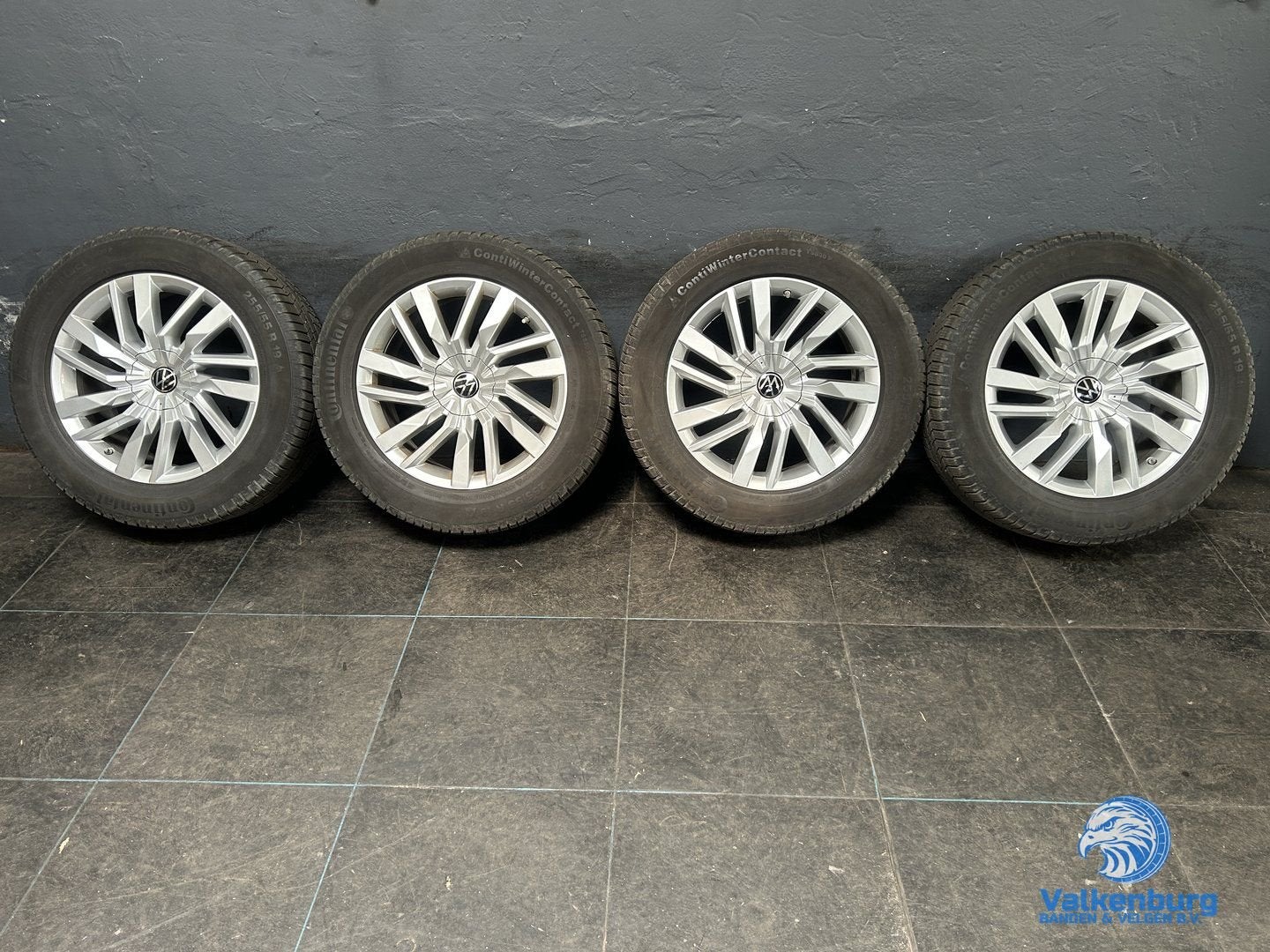 6mm! Originele VW Touareg CR7 Osorno 19 inch velgen TPMS 5x1, 19 inch, Gebruikt, 255 mm, -