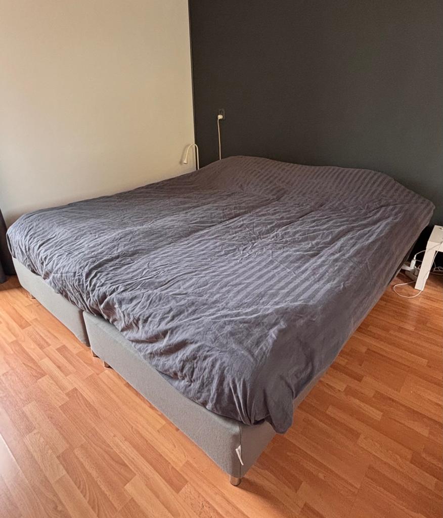Boxspring 180x200 met 2 eenpersoonsmatrassen, Ophalen, Gebruikt, Tweepersoons, 180 cm