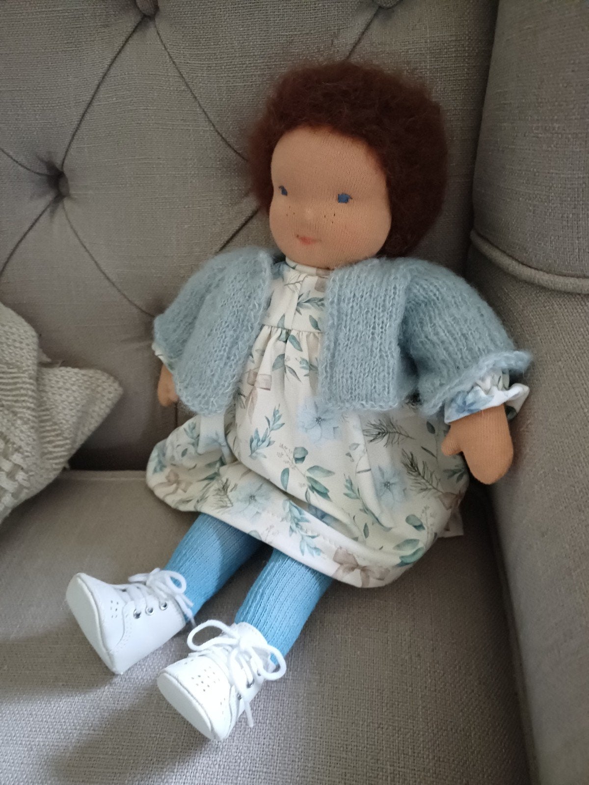 Nieuw handgemaakte tricot pop Mohair schapenwol waldorf, Ophalen of Verzenden, Nieuw, Overige typen