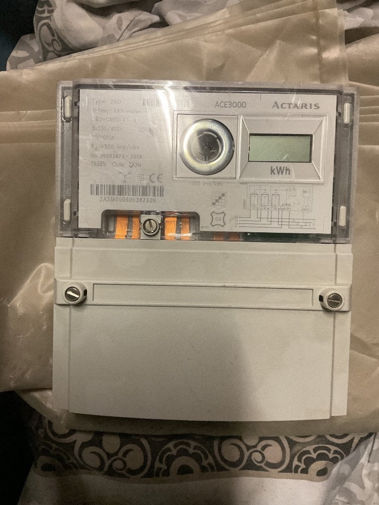 Kwh meter 3 fase, Doe-het-zelf en Verbouw, Elektra en Kabels, Ophalen of Verzenden, Zo goed als nieuw, Overige typen