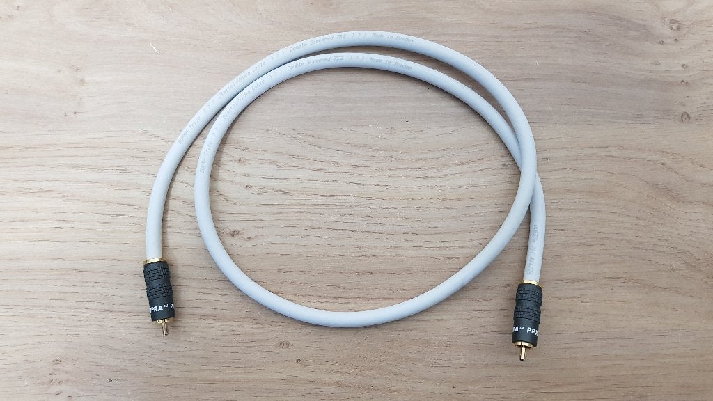 Supra Trico Digitale Coax Kabel 1,0 Meter, Verzenden, Zo goed als nieuw, Minder dan 2 meter, Coaxiale kabel
