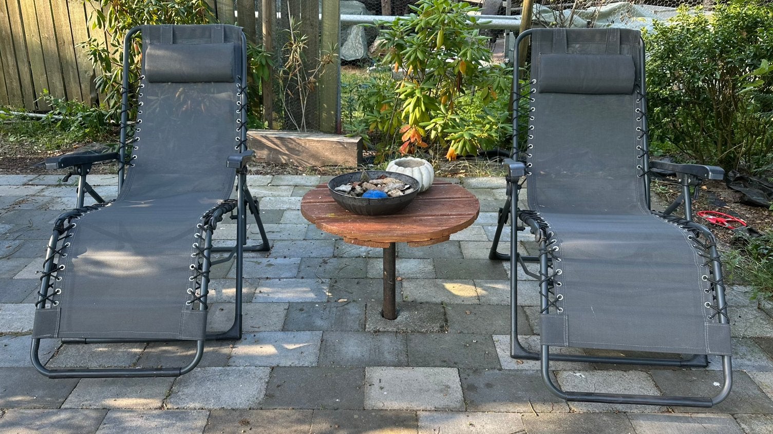 2x Tuinstoel/ligbed met hoofdkussen, Ophalen, Gebruikt, Kunststof