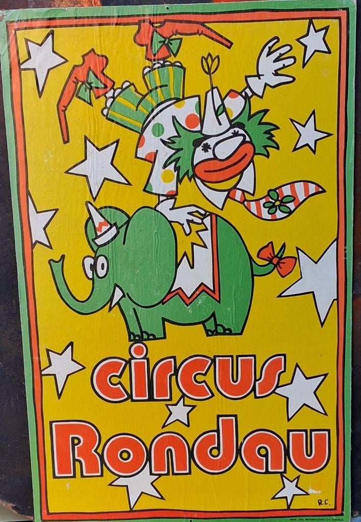 Poster Circus RONDAU. Oud. 30/47., Ophalen, A1 t/m A3, Overige onderwerpen, Rechthoekig Staand