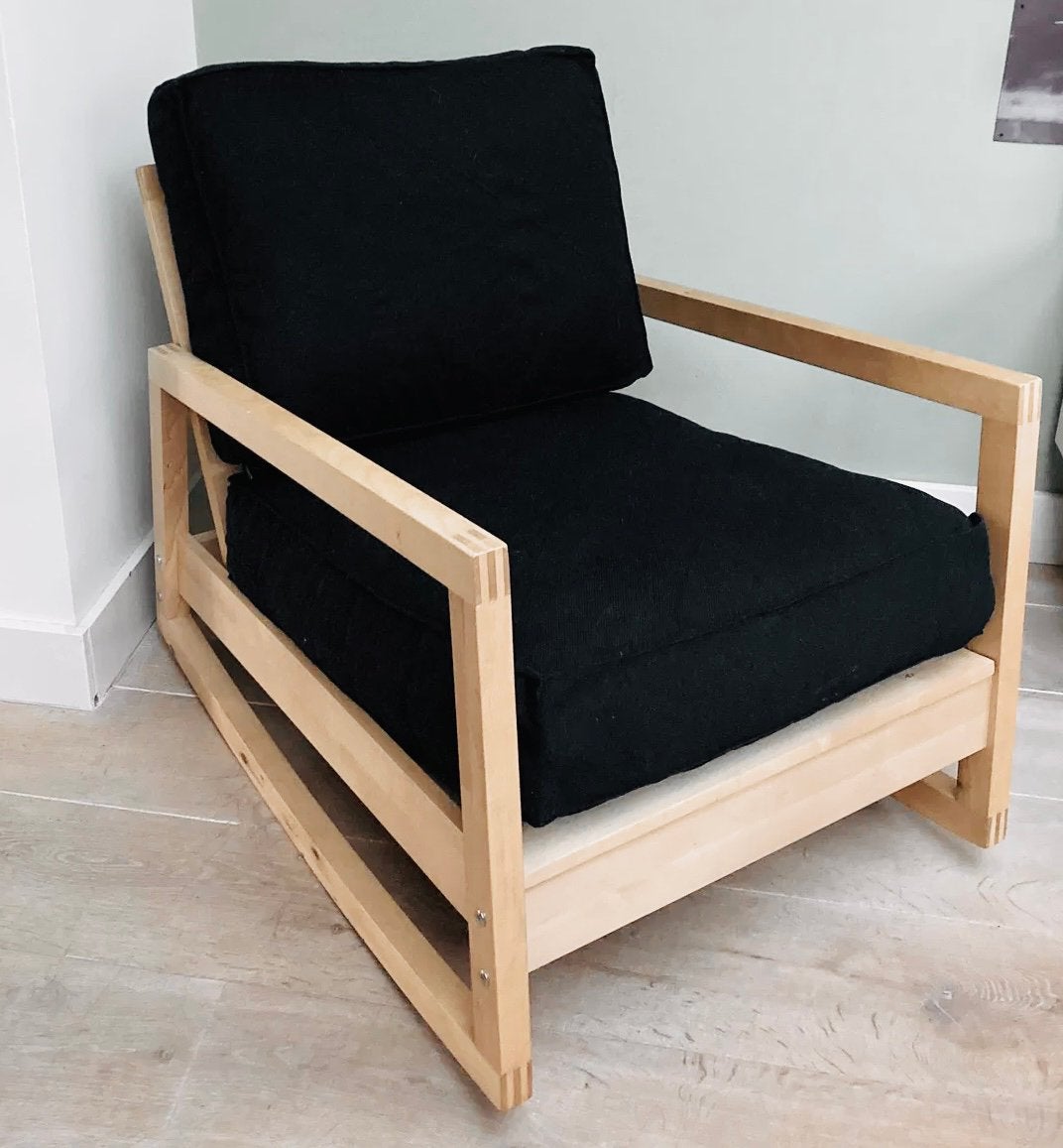 Lillberg kussenhoes voor loungestoel - Zwart, Ophalen of Verzenden, Nieuw, Zwart, Vierkant