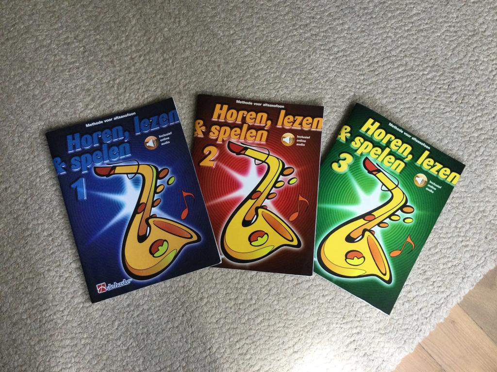 Horen, Lezen & Spelen, saxofoon 1,2,3, Ophalen of Verzenden, Zo goed als nieuw, Overige onderwerpen