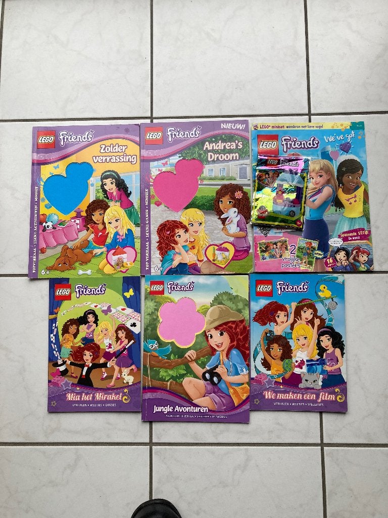 Lego Friends 6 boekjes, Wensbron, Andreas vogel, avonturen, Lego, Overige typen, Friends, Ophalen of Verzenden