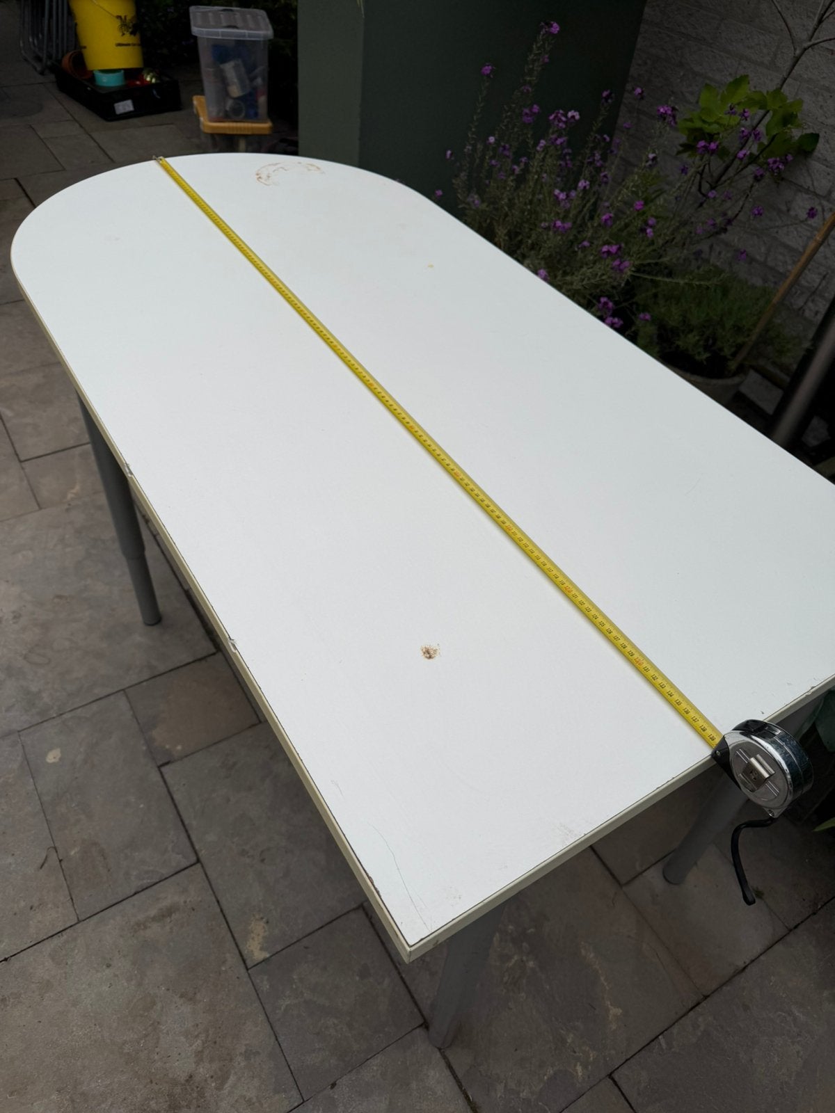 Gratis Ikea tafeltje 140x70cm, Huis en Inrichting, Tafels | Bijzettafels, Ophalen, Gebruikt, 75 cm of meer, Overige vormen