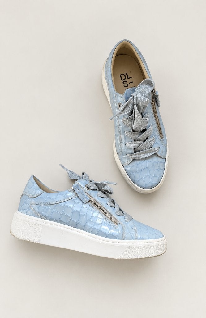 DLS leren sneakers – crocolook – maat 37, Kleding | Dames, Blauw, Ophalen of Verzenden, DL Sport, Sneakers of Gympen