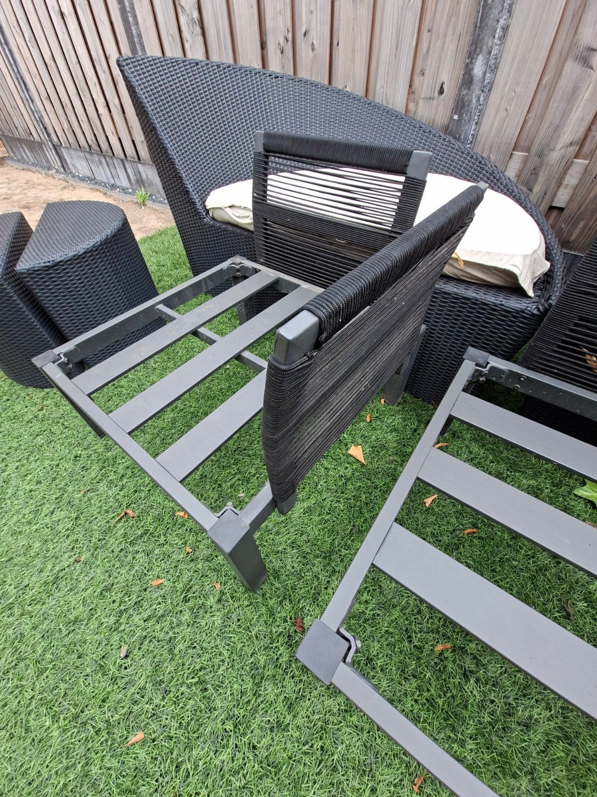 Zo goed als nieuwe loungeset - complete set!, Ophalen of Verzenden, Loungeset, Wicker, Bank